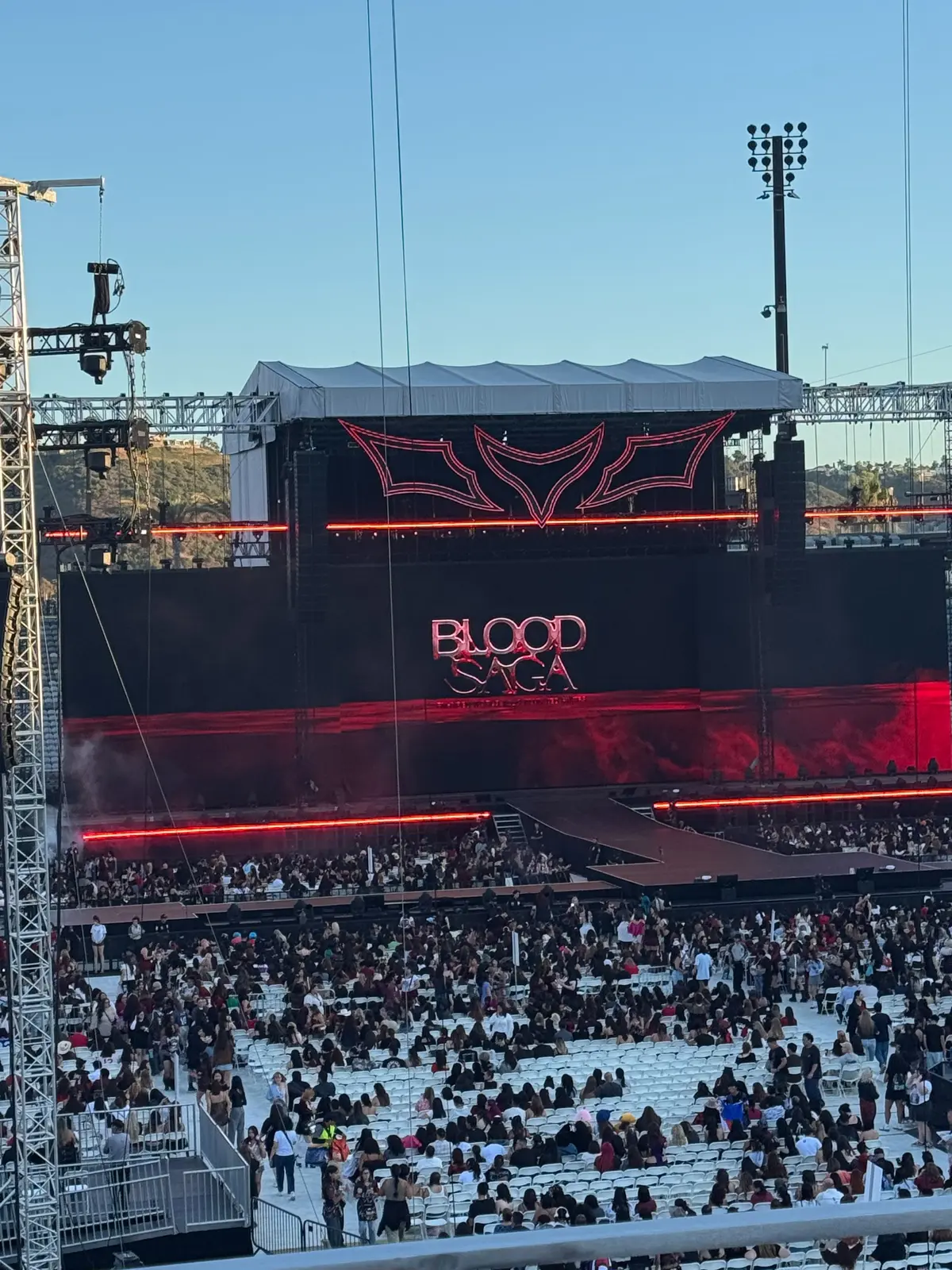 ENHYPEN BLOOD SAGA concert stage at a stadium