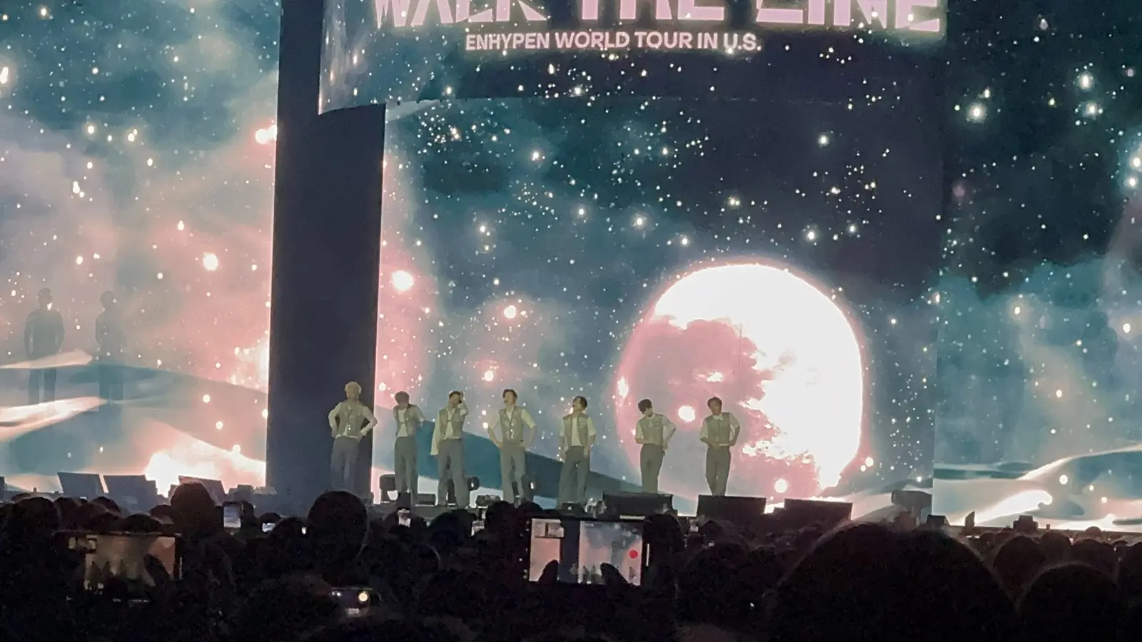 ENHYPEN performing on the Walk the Line tour
