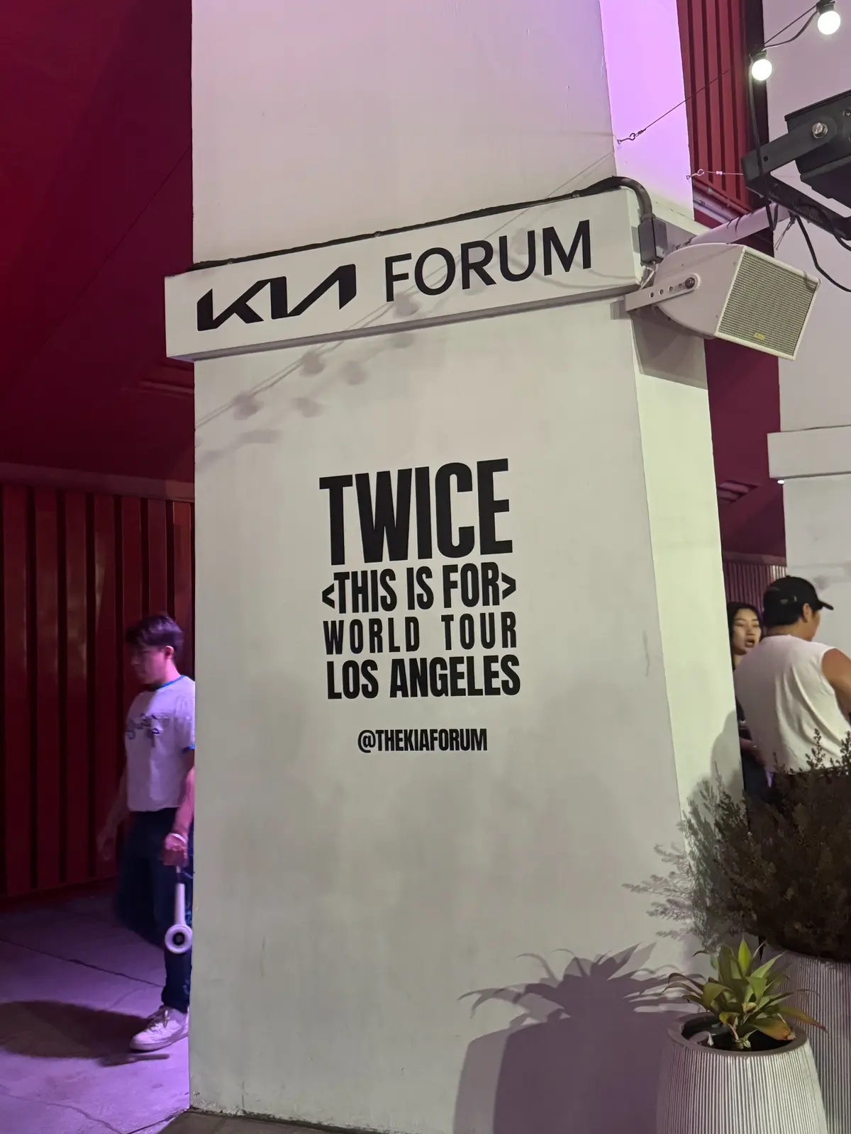 TWICE This Is For world tour sign at Kia Forum